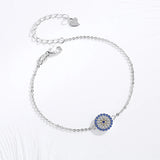 KALETINE Lucky 925 Silver Evil Eye Bracelet CZ Turkey Jewelry Gift