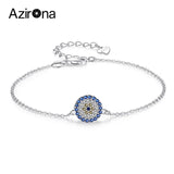 KALETINE Lucky 925 Silver Evil Eye Bracelet CZ Turkey Jewelry Gift