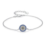 KALETINE Lucky 925 Silver Evil Eye Bracelet CZ Turkey Jewelry Gift