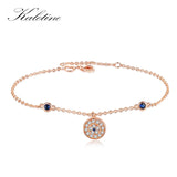 Evil Eye 925 Silver Bracelet CZ Zircon Turkey Eye Wedding Gift Jewelry