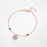 Evil Eye 925 Silver Bracelet CZ Zircon Turkey Eye Wedding Gift Jewelry