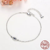 Evil Eye Bracelet 925 Sterling Silver CZ Turkey Adjustable Men Women Jewelry