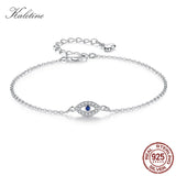 Lucky Evil Eye Bracelet 925 Sterling Silver CZ Turkey Adjustable Jewelry KLTB099