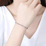 Evil Eye Bracelet 925 Sterling Silver Rainbow CZ Turkey Adjustable Jewelry