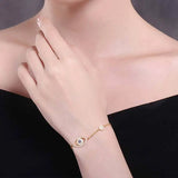 Evil Eye Bracelet 925 Sterling Silver CZ Jewelry Gemstone Bracelet