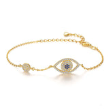 Evil Eye Bracelet 925 Sterling Silver CZ Jewelry Gemstone Bracelet
