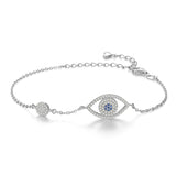 Evil Eye Bracelet 925 Sterling Silver CZ Jewelry Gemstone Bracelet