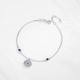 925 Silver Evil Eye Bracelet Women Zircon Wedding Jewelry Gift