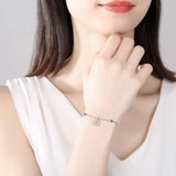 925 Silver Evil Eye Bracelet Women Zircon Wedding Jewelry Gift