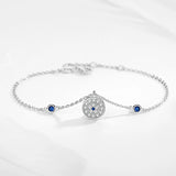 925 Silver Evil Eye Bracelet Women Zircon Wedding Jewelry Gift