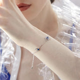 925 Silver Evil Eye Bracelet for Girls