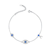 925 Silver Evil Eye Bracelet for Girls
