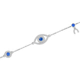 925 Silver Evil Eye Bracelet for Girls