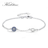 Evil Eye Bracelet 925 Sterling Silver Hamsa Hand Fatima Hand Jewelry