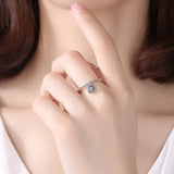 Evil Eye Ring 925 Sterling Silver Eyes Stone CZ Ringlet Women Turkey Jewelry