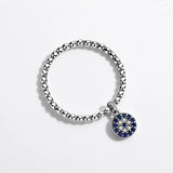 Evil Eye Ring 925 Sterling Silver Eyes Stone CZ Ringlet Women Turkey Jewelry