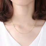 925 Silver Necklace Zircon Cross Evil Eye Necklace