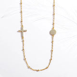 925 Silver Necklace Zircon Cross Evil Eye Necklace