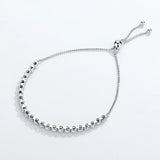 925 Sterling Silver Bracelet Rainbow Colorful CZ Tennis Beads Jewelry