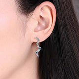 Moon & Stars Stud Earrings 925 Sterling Silver Jewelry