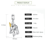925 Sterling Silver Lovely Horse Animal Charms for Jewelry Making