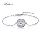 Sterling Silver Evil Eye Bracelet - Adjustable Hiphop Jewelry