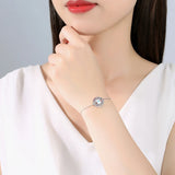 Sterling Silver Evil Eye Bracelet - Adjustable Hiphop Jewelry