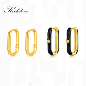 925 Silver Geometric Small Hoop Earrings for Women Men