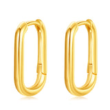 925 Silver Geometric Small Hoop Earrings for Women Men