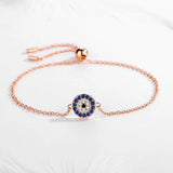 925 Silver Evil Eye Bracelet CZ Turkey Jewelry