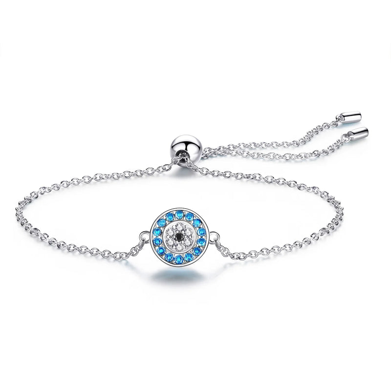 925 Silver Evil Eye Bracelet CZ Turkey Jewelry