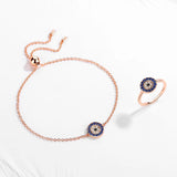 925 Silver Evil Eye Bracelet CZ Turkey Jewelry