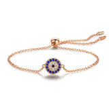 925 Silver Evil Eye Bracelet CZ Turkey Jewelry
