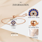 925 Silver Evil Eye Bracelet CZ Turkey Jewelry