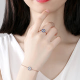 925 Silver Evil Eye Bracelet CZ Turkey Jewelry