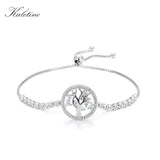 925 Silver Tennis Bracelet Tree Of Life Charm Bead