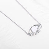Evil Eye Necklace Crystal Lucky Eye Pendant 925 Sterling Silver Chain Choker