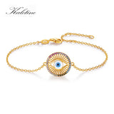 Evil Eye Charm Bracelet Sterling Silver Hamsa Bracelet for Women