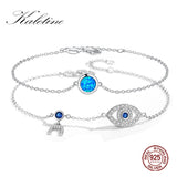 925 Silver Evil Eye Charm Bracelet Vintage Jewelry