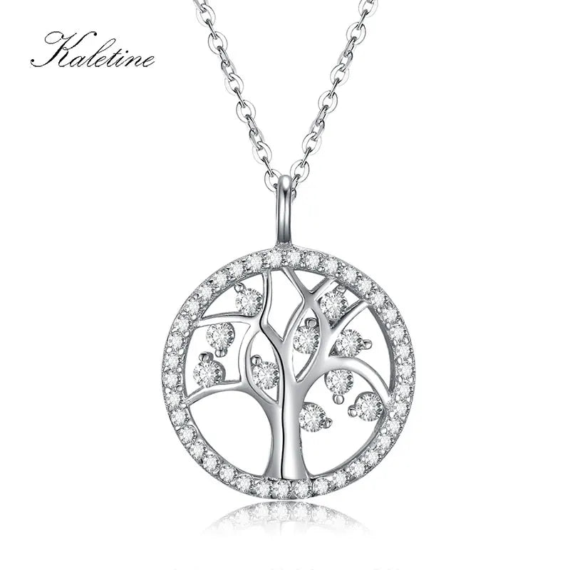 Bulk Tree Of Life Pendant Necklace CZ Personalized Women Accessories