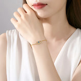 925 Silver Evil Eye Hand Bracelet for Women Turkish Jewelry