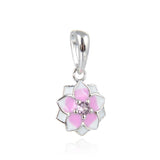 KAMAF 925 Sterling Silver Flower Charm for DIY Beaded Bracelet
