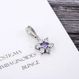 KAMAF 925 Sterling Silver Flower Charm for DIY Beaded Bracelet