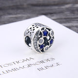 KAMAF 925 Sterling Silver Flower Charm for DIY Beaded Bracelet