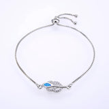 Adjustable Opal Leaf Bracelet - Mix of 4 Colors