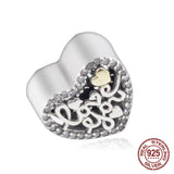 KAMAF 925 Sterling Silver European Charm Big Hole Beads DIY Jewelry