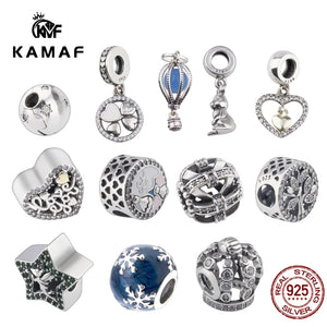 KAMAF 925 Sterling Silver European Charm Big Hole Beads DIY Jewelry