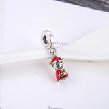 KAMAF 925 Silver Snowflake Bell Pendant Beads for DIY Jewelry