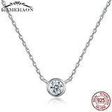 925 Silver CZ Zircon Wedding Band Necklace N815