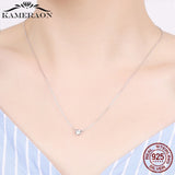925 Silver CZ Zircon Wedding Band Necklace N815